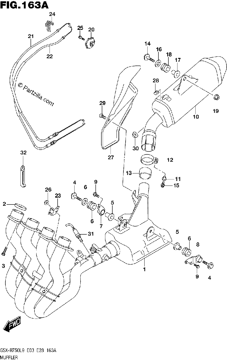 Diagrama de 163A MUFFLER