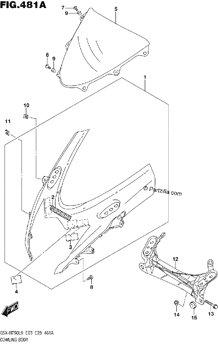 Diagrama de COWLING BODY