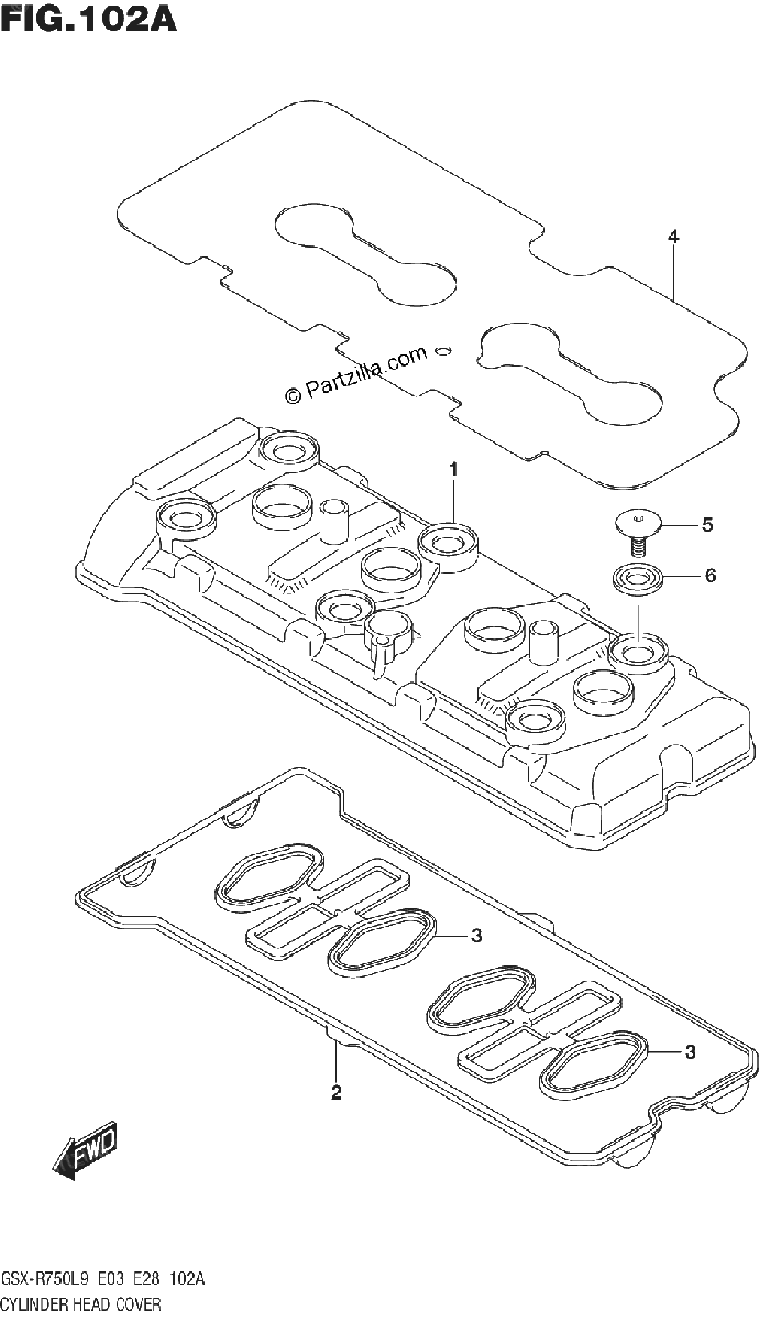 Diagrama de CYLINDER HEAD COVER