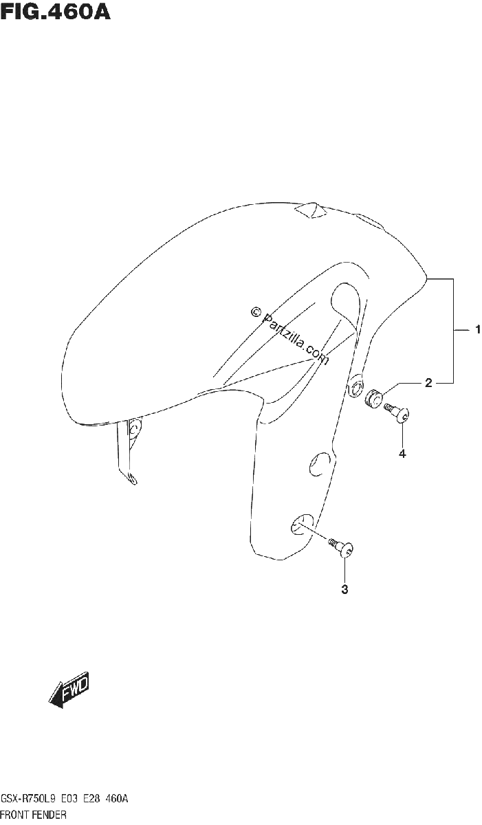 Diagrama de FRONT FENDER