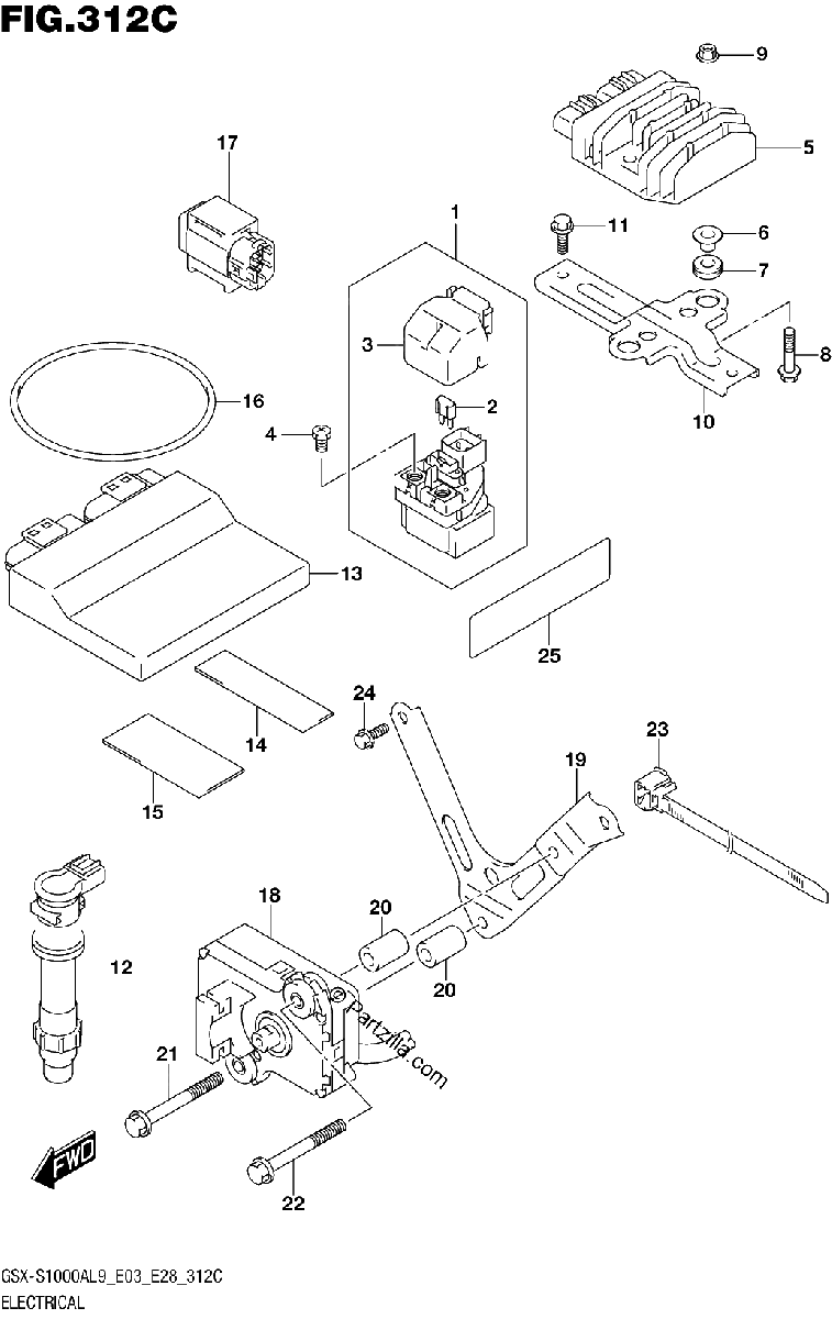 Diagrama de 312C ELECTRICAL GSX S1000AL9 E33