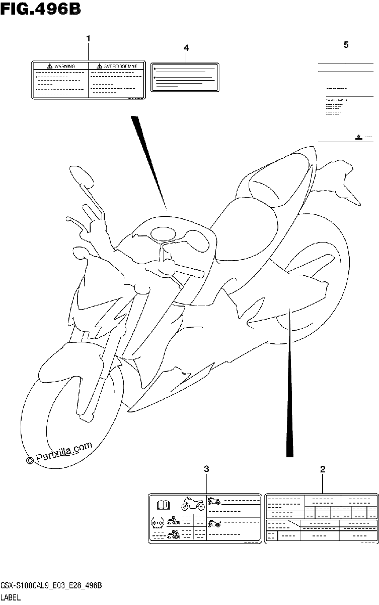 Diagrama de 496B LABEL GSX S1000AL9 E28