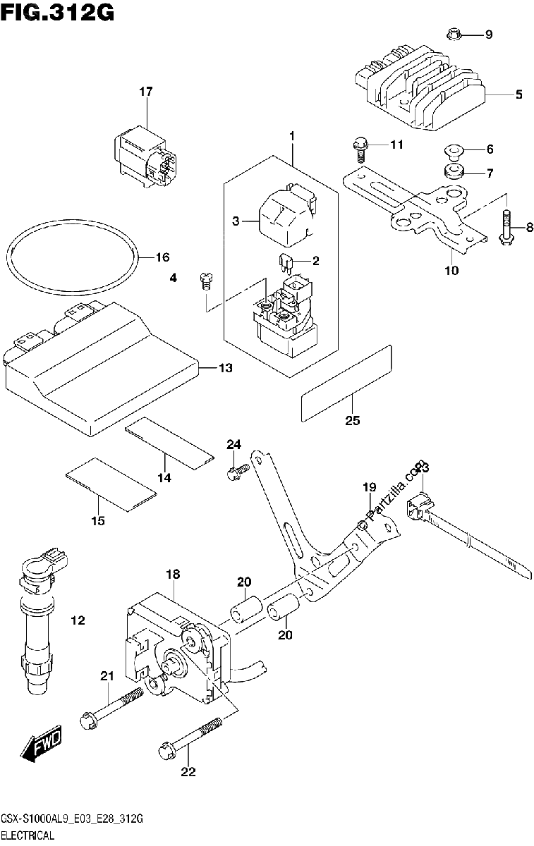 Diagrama de 312G ELECTRICAL GSX S1000AZL9 E03