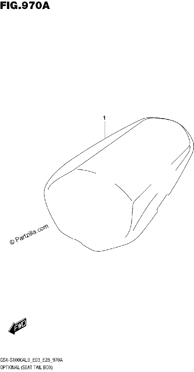Diagrama de 970A OPTIONAL SEAT TAIL BOX