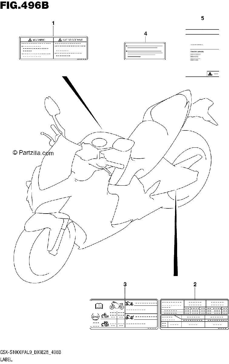 Diagrama de 496B LABEL GSX S1000FAL9 E28