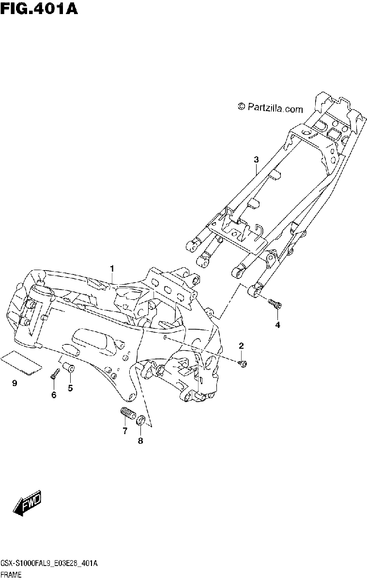 Diagrama de 401A FRAME