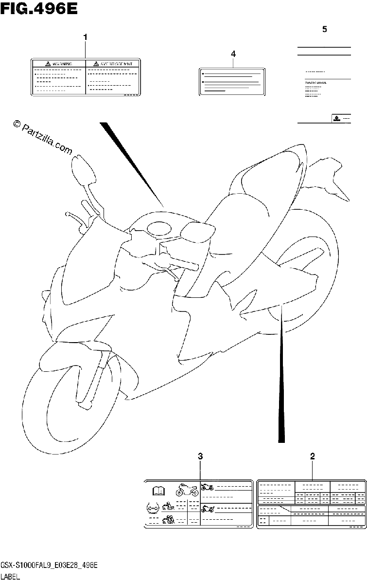 Diagrama de 496E LABEL GSX S1000FYAL9 E28