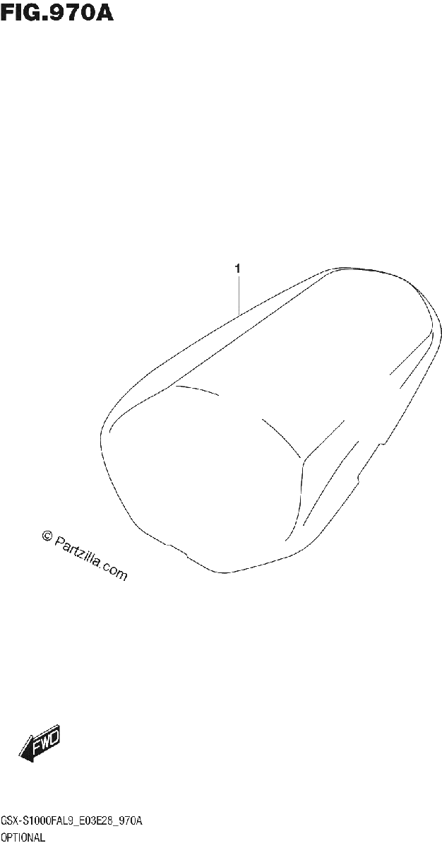 Diagrama de 970A OPTIONAL SEAT TAIL BOX