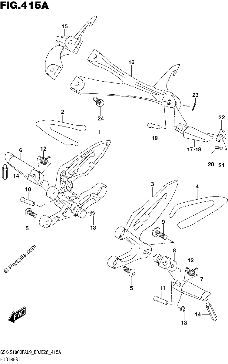 Diagrama de 415A FOOTREST
