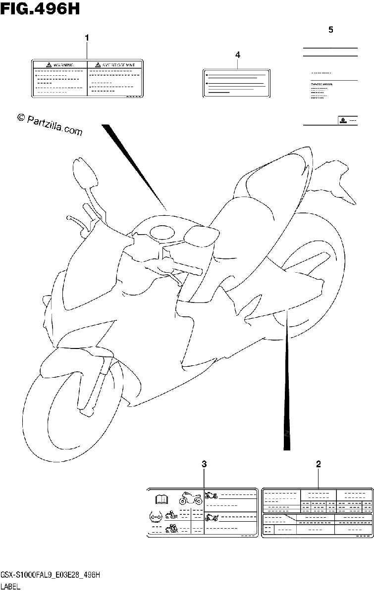 Diagrama de 496H LABEL GSX S1000FZAL9 E28