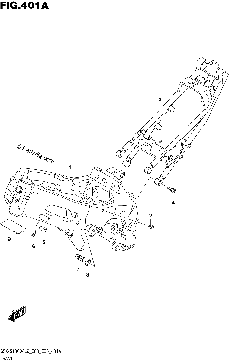 Diagrama de 401A FRAME