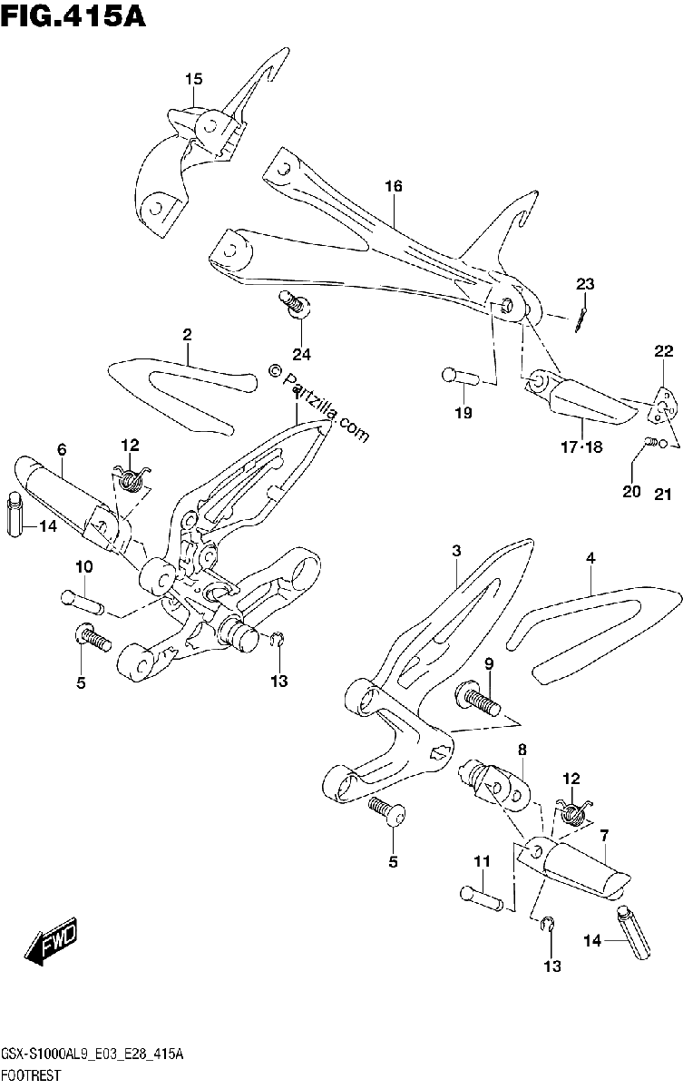 Diagrama de 415A FOOTREST