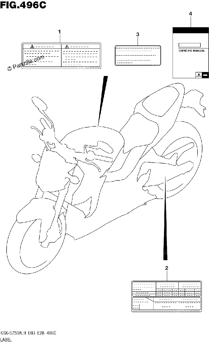 Diagrama de 496C LABEL GSX S750AL9 E28