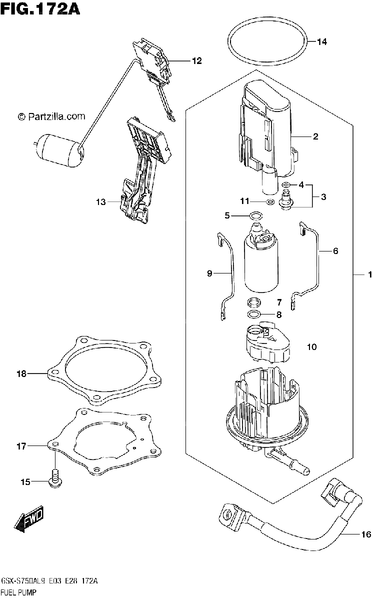 Diagrama de 172A FUEL PUMP