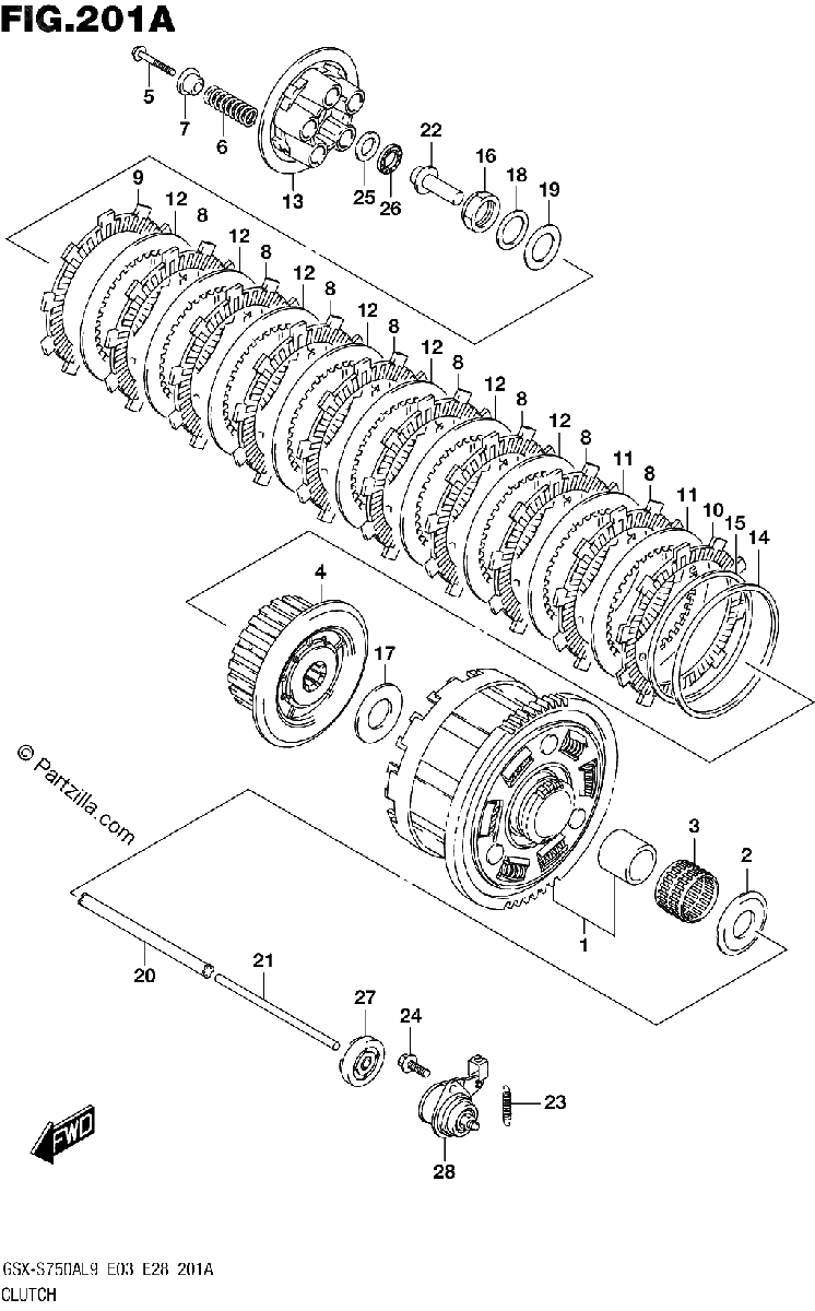 Diagrama de 201A CLUTCH