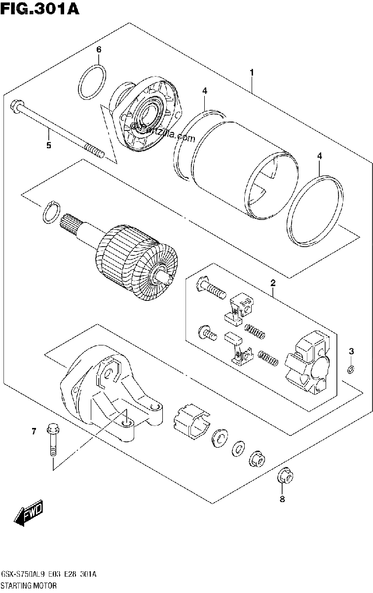 Diagrama de 301A STARTING MOTOR