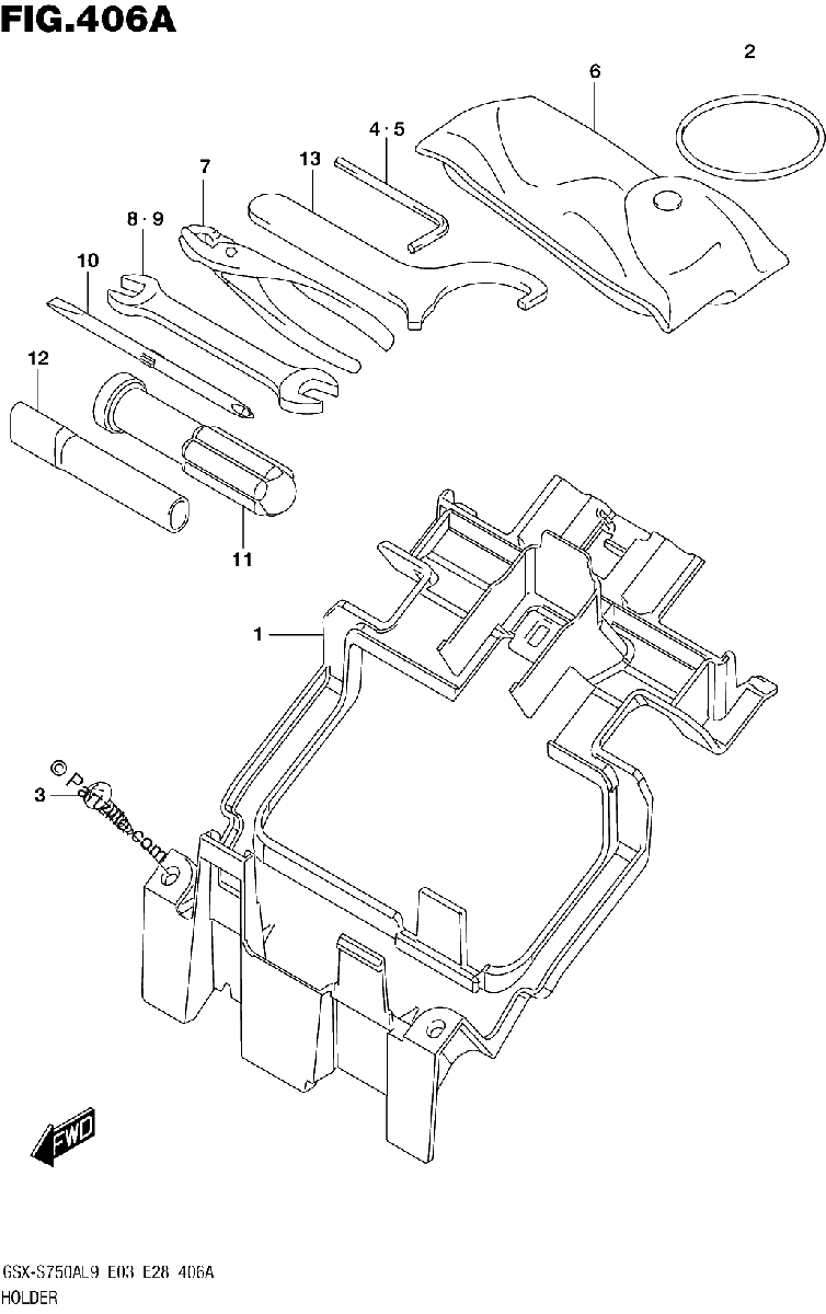 Diagrama de 406A HOLDER