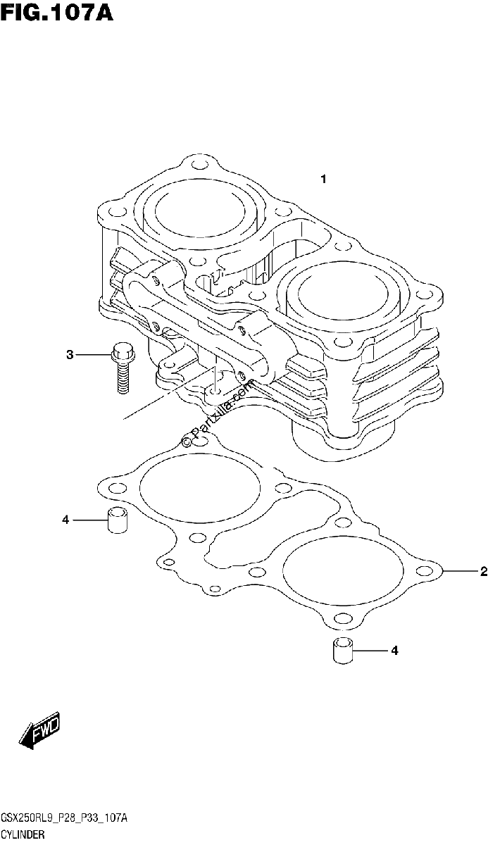 Diagrama de 107A CYLINDER