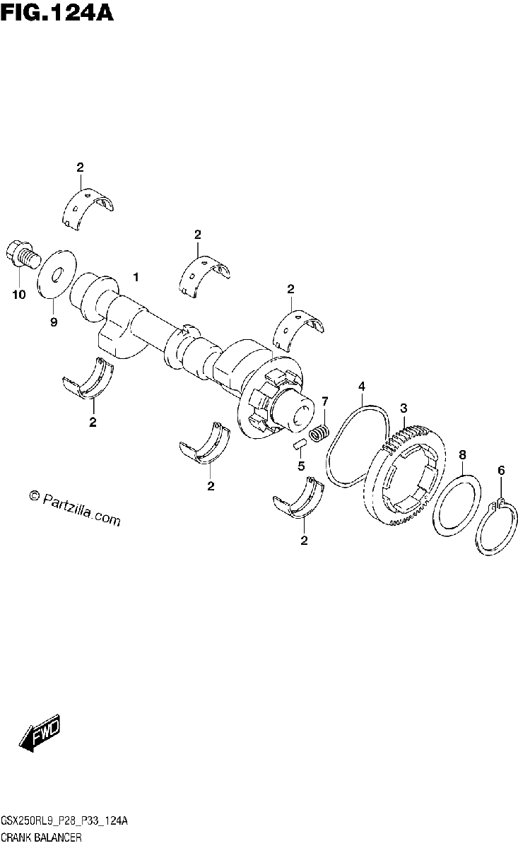 Diagrama de 124A CRANK BALANCER