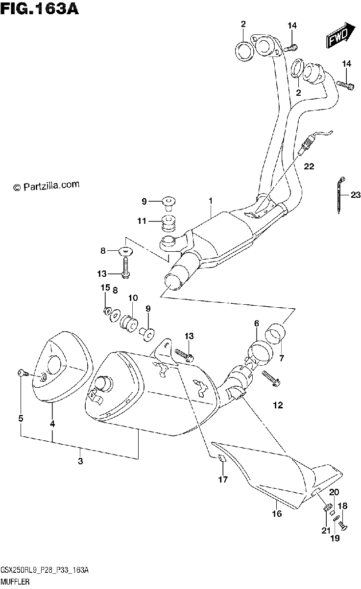 Diagrama de 163A MUFFLER
