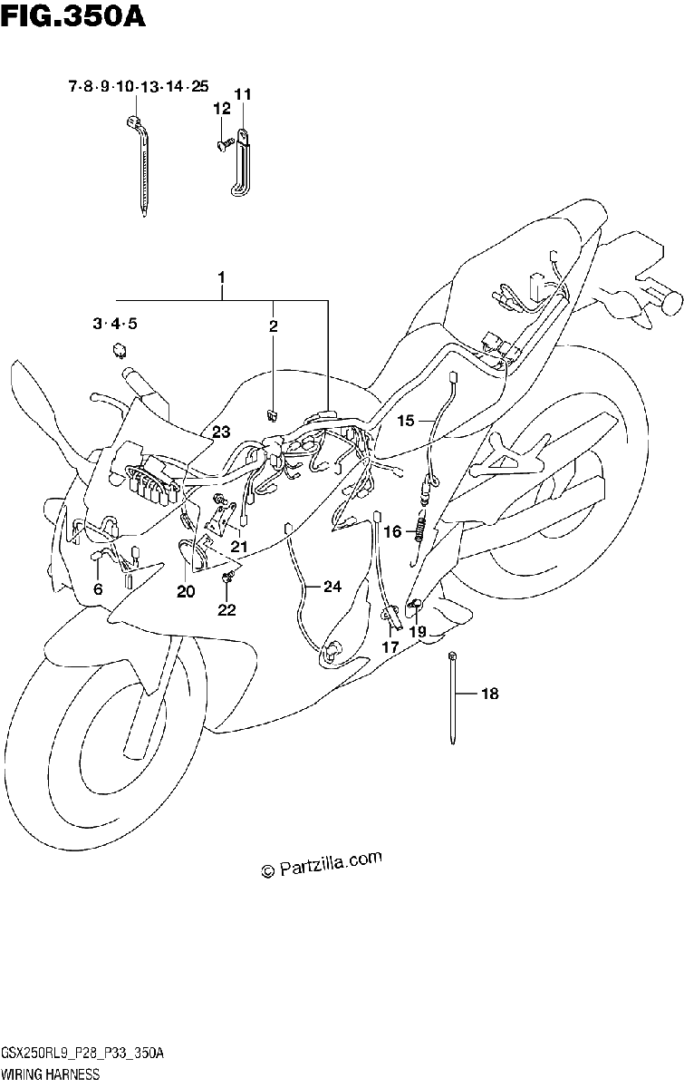 Diagrama de 350A WIRING HARNESS