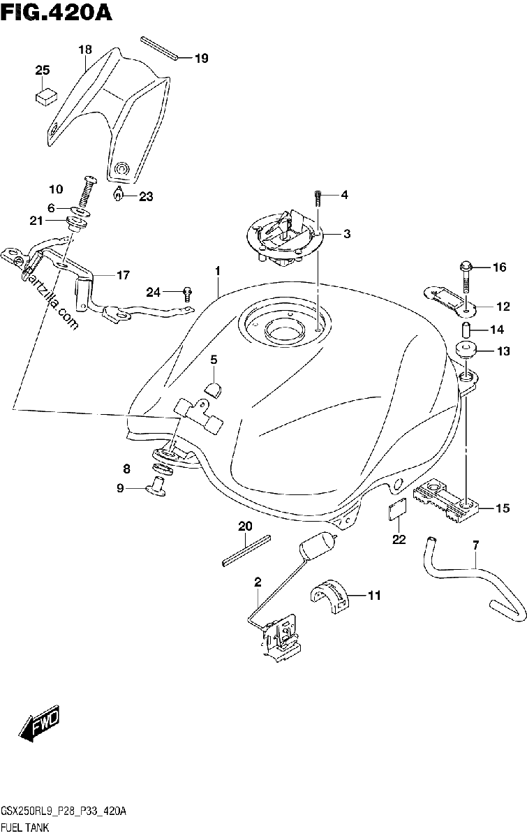 Diagrama de 420A FUEL TANK