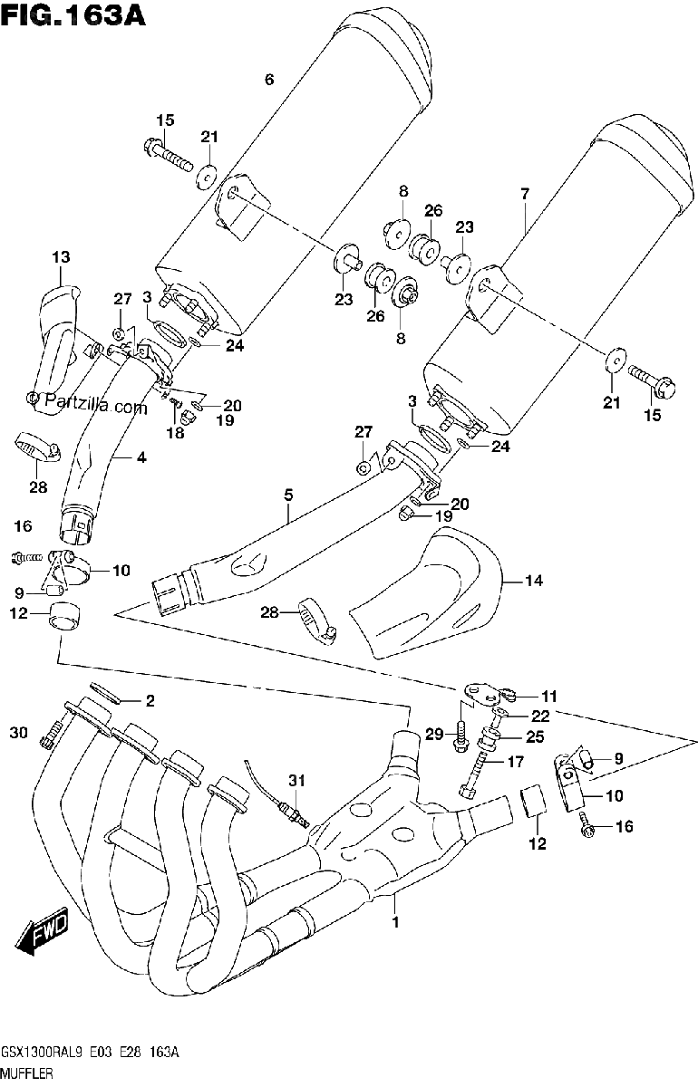 Diagrama de 163A MUFFLER