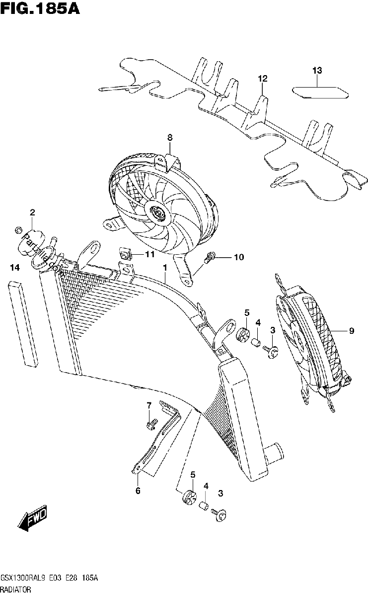 Diagrama de 185A RADIATOR