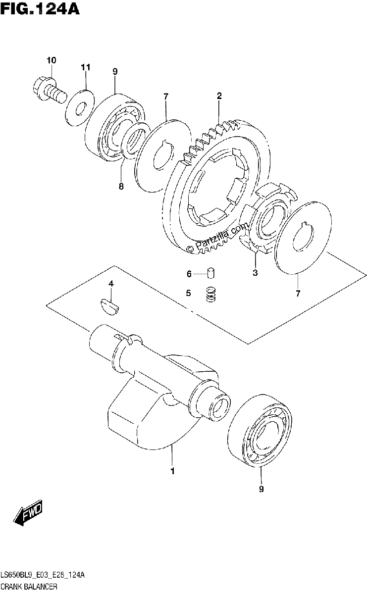 Diagrama de 124A CRANK BALANCER