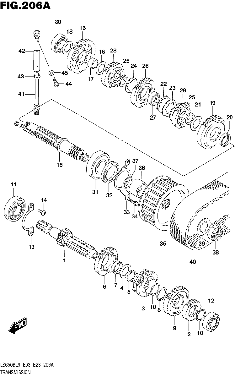 Diagrama de 206A TRANSMISSION