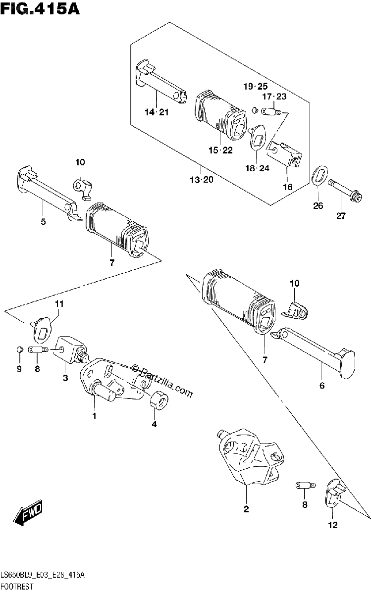 Diagrama de 415A FOOTREST