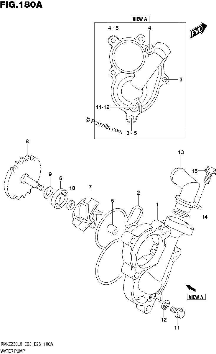 Diagrama de 180A WATER PUMP