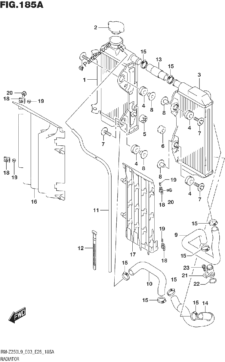 Diagrama de 185A RADIATOR