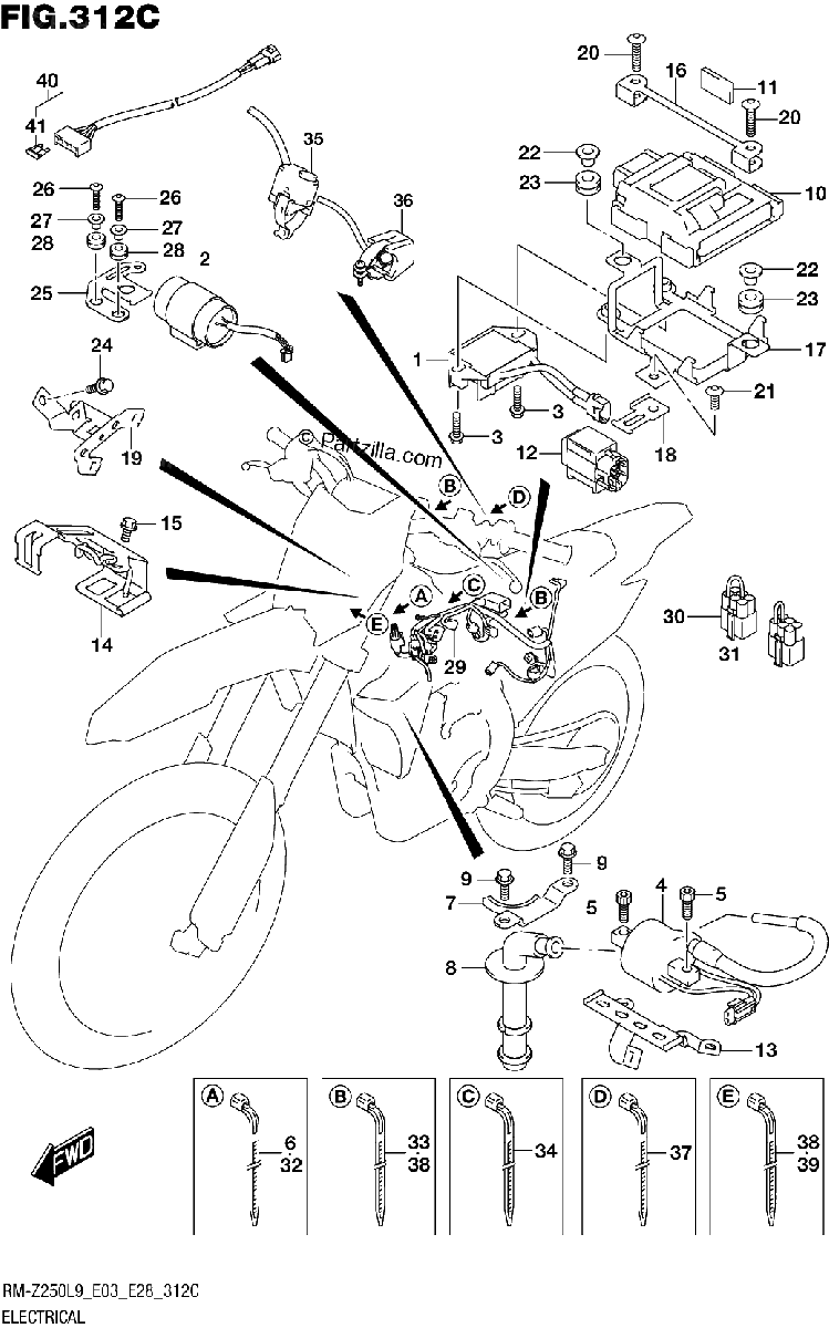 Diagrama de 312C ELECTRICAL E28
