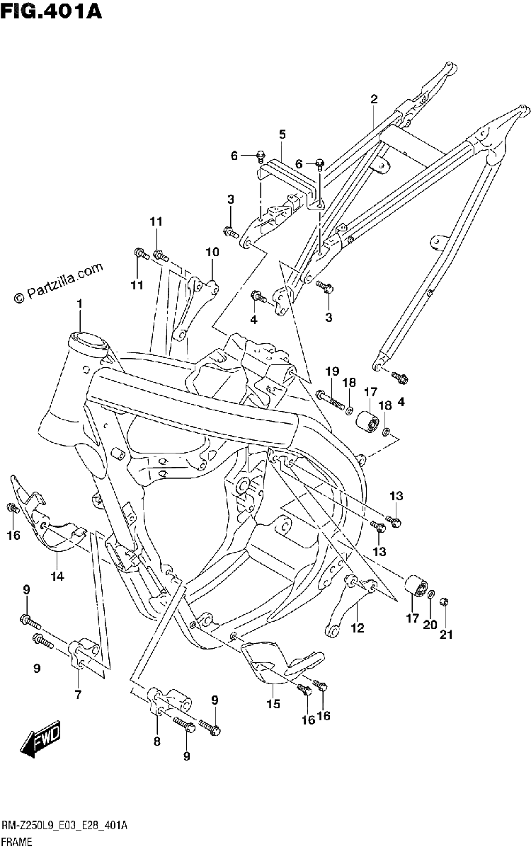 Diagrama de 401A FRAME