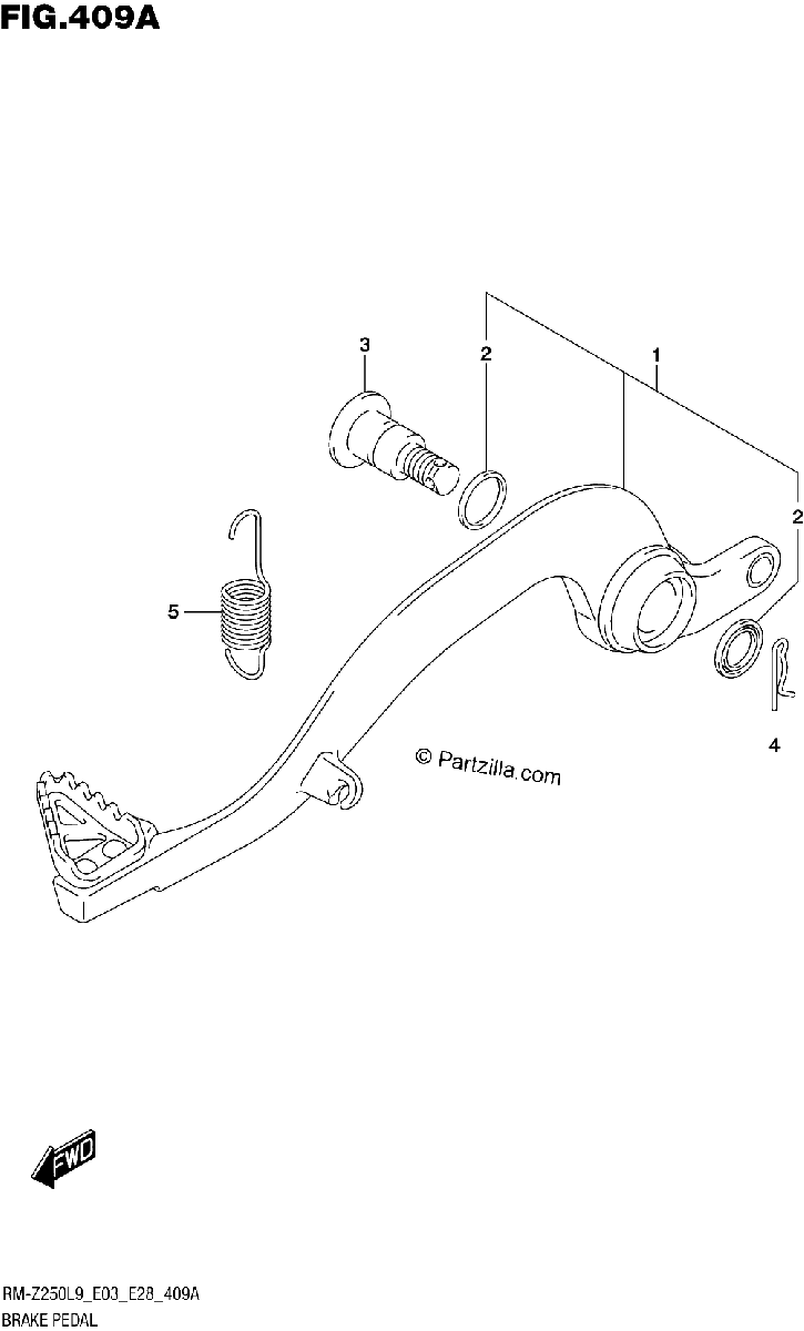 Diagrama de 409A BRAKE PEDAL