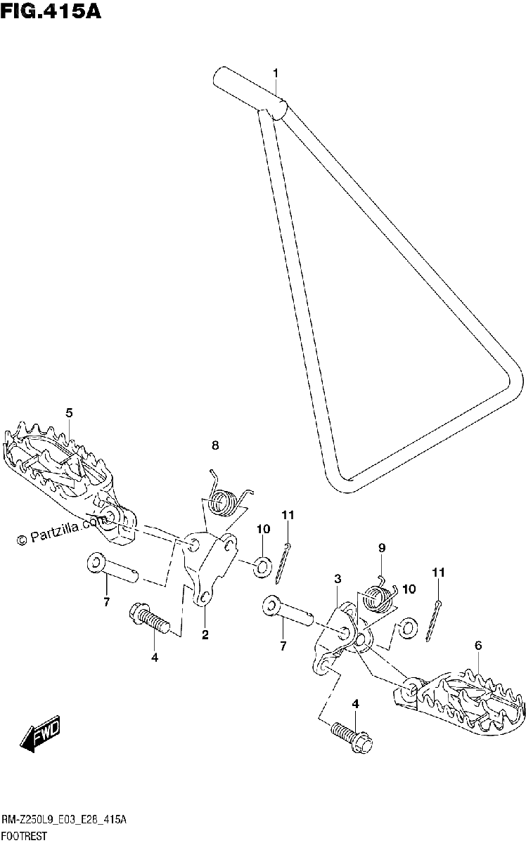 Diagrama de 415A FOOTREST