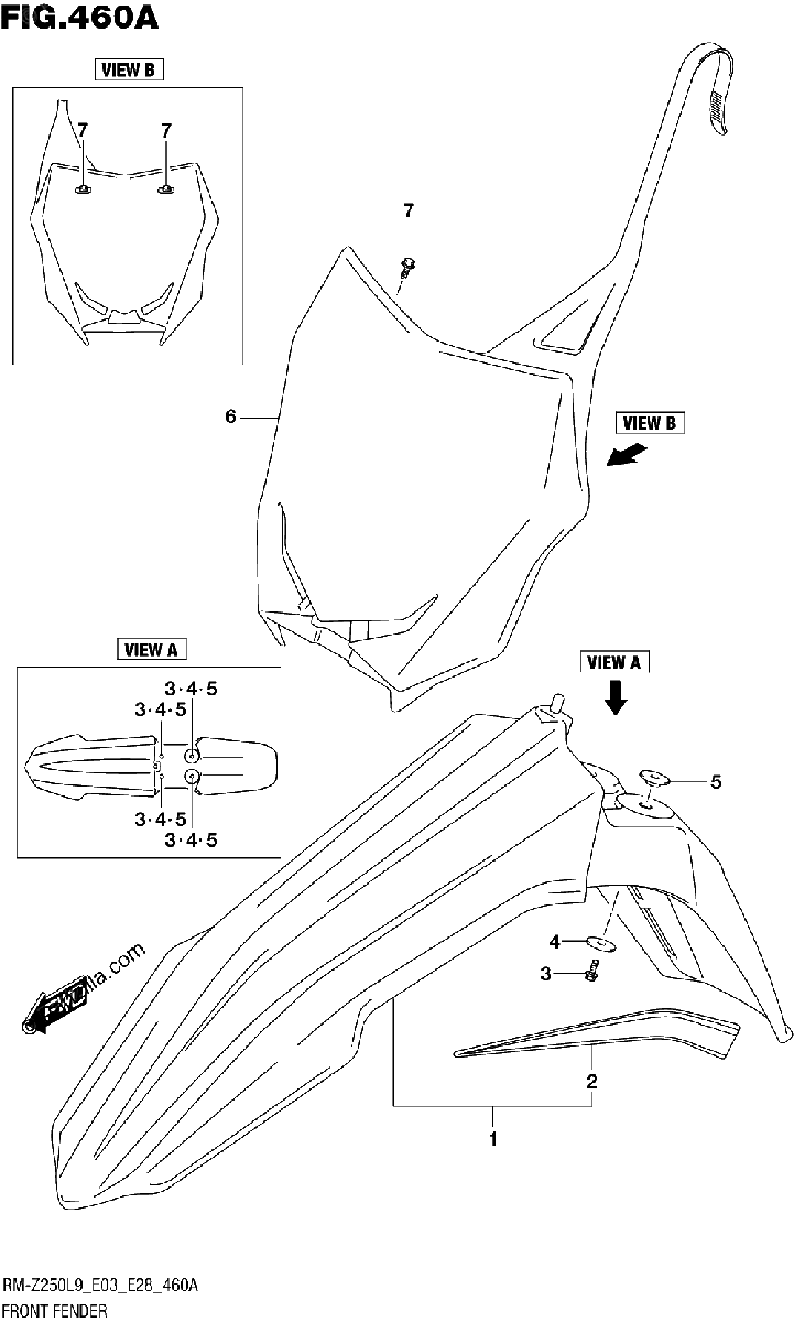 Diagrama de 460A FRONT FENDER