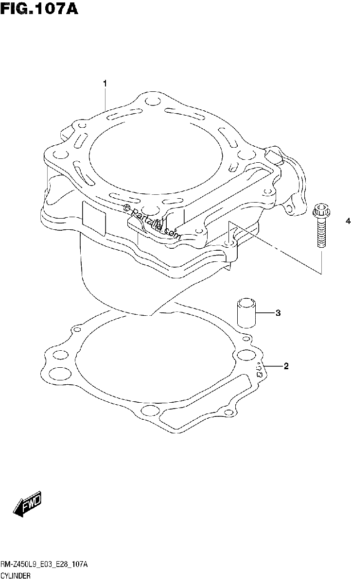 Diagrama de 107A CYLINDER