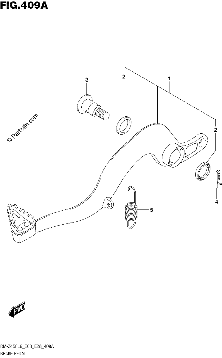 Diagrama de 409A BRAKE PEDAL