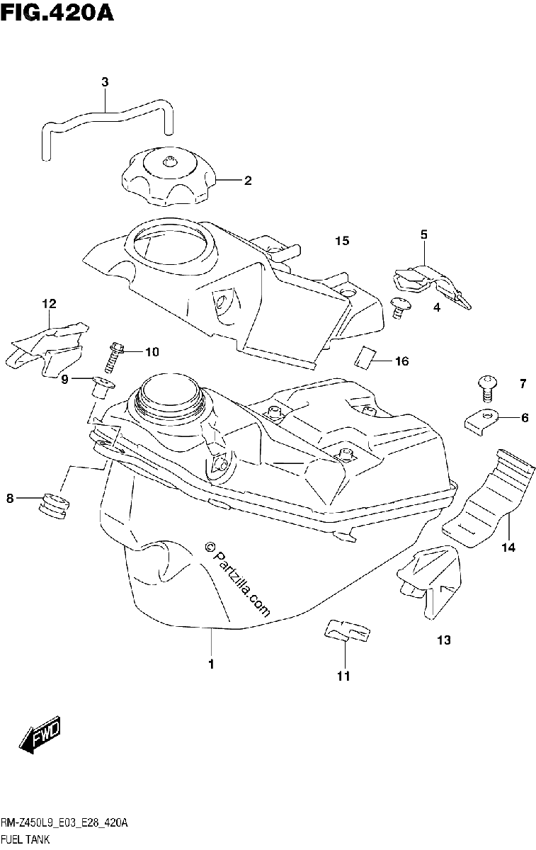 Diagrama de 420A FUEL TANK