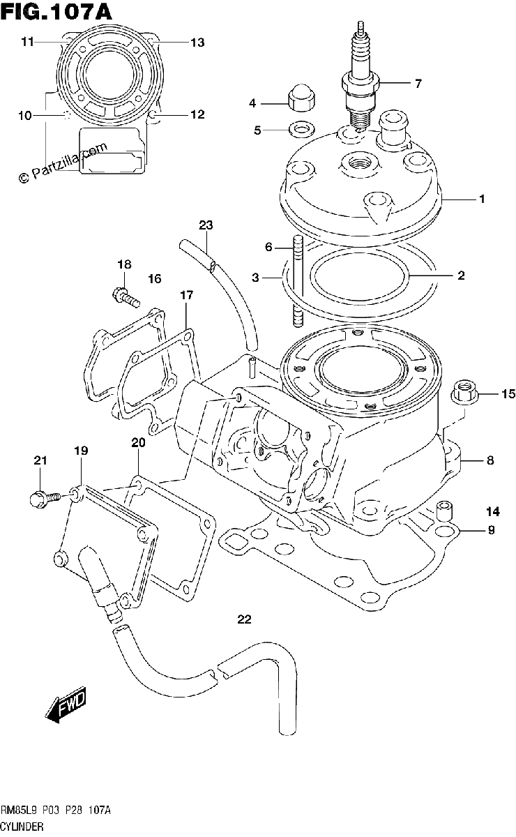 Diagrama de 107A CYLINDER