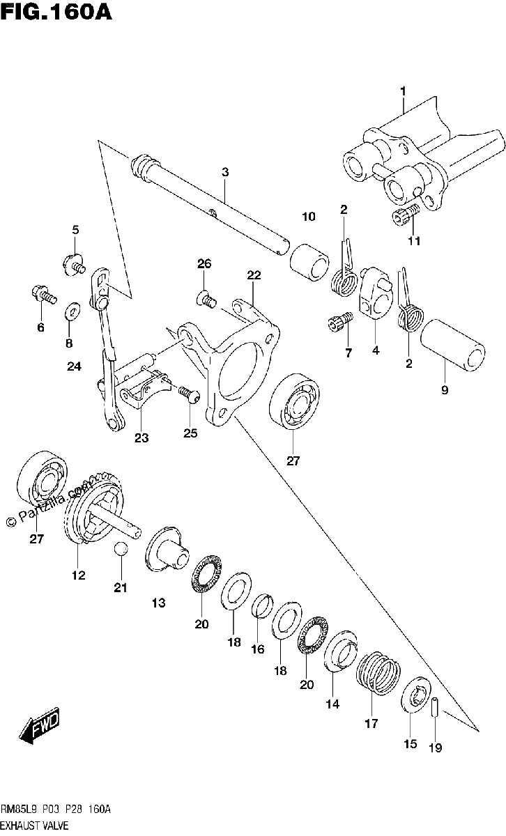 Diagrama de 160A EXHAUST VALVE