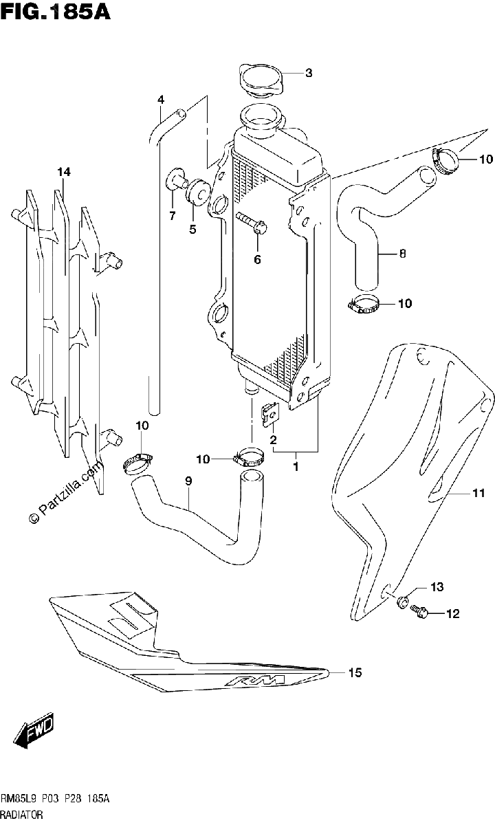Diagrama de 185A RADIATOR