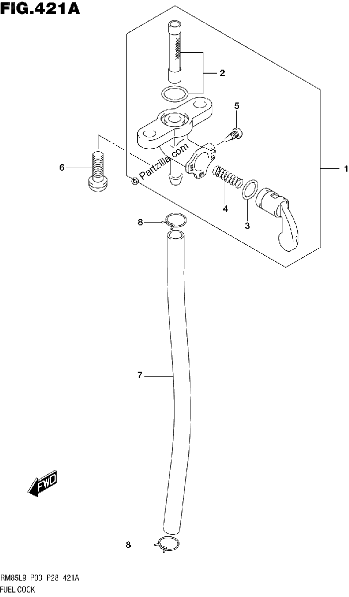 Diagrama de 421A FUEL COCK