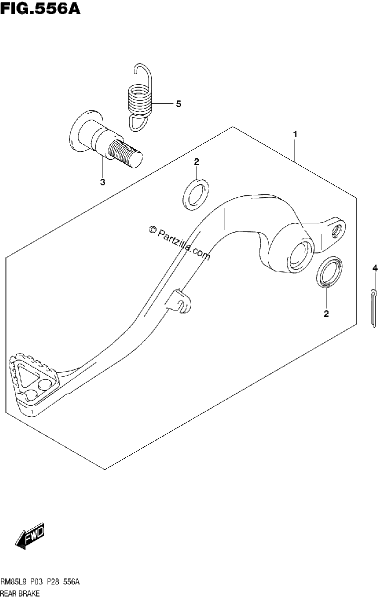 Diagrama de 556A REAR BRAKE