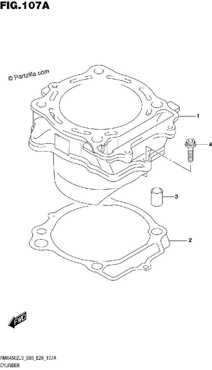 Diagrama de 107A CYLINDER