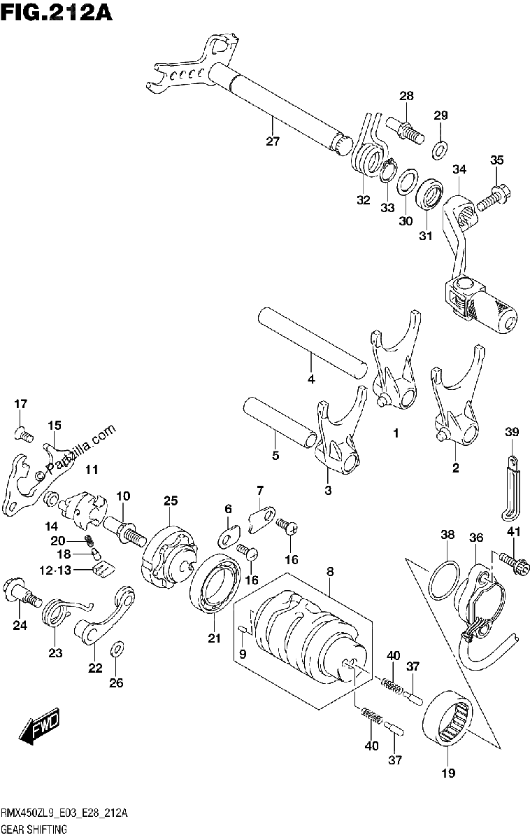 Diagrama de 212A GEAR SHIFTING