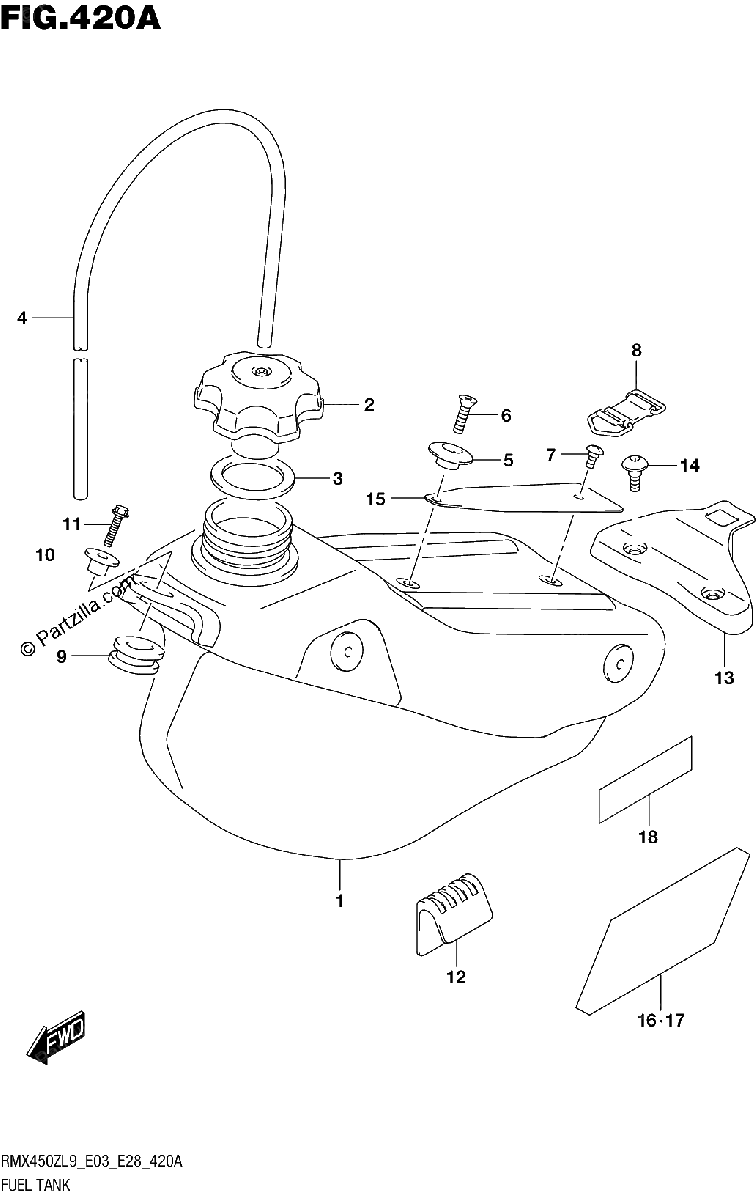 Diagrama de 420A FUEL TANK
