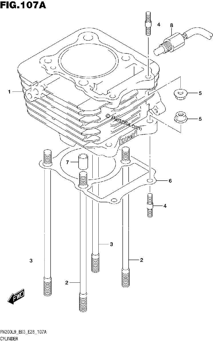 Diagrama de 107A CYLINDER